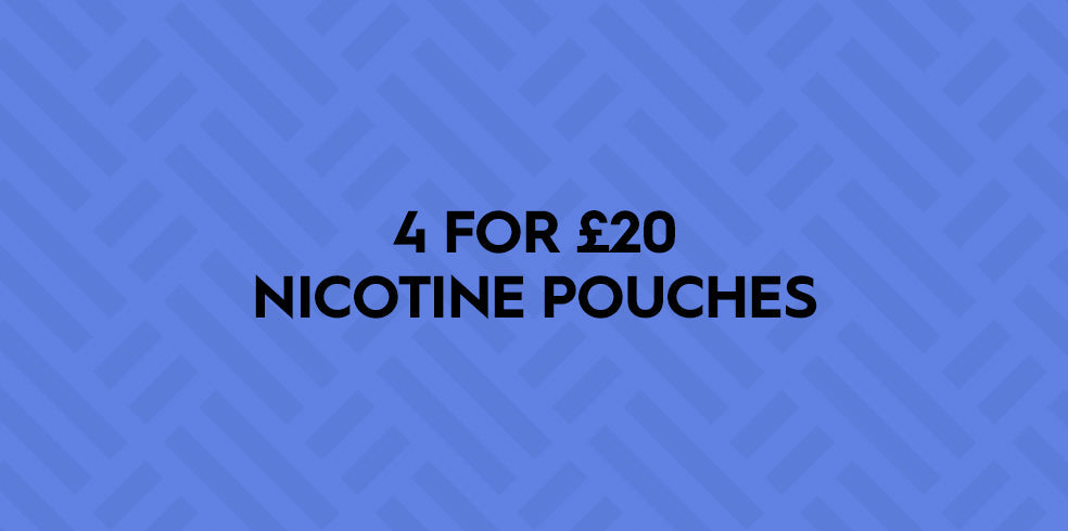 4 for £20 Nicotine Pouches