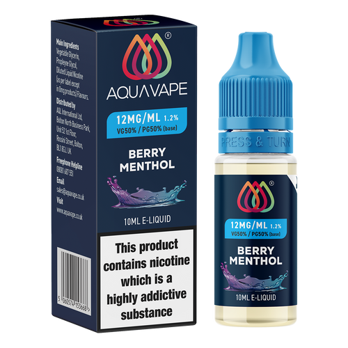 Berry Menthol E-Liquid by Aquavape - 10ml 12mg