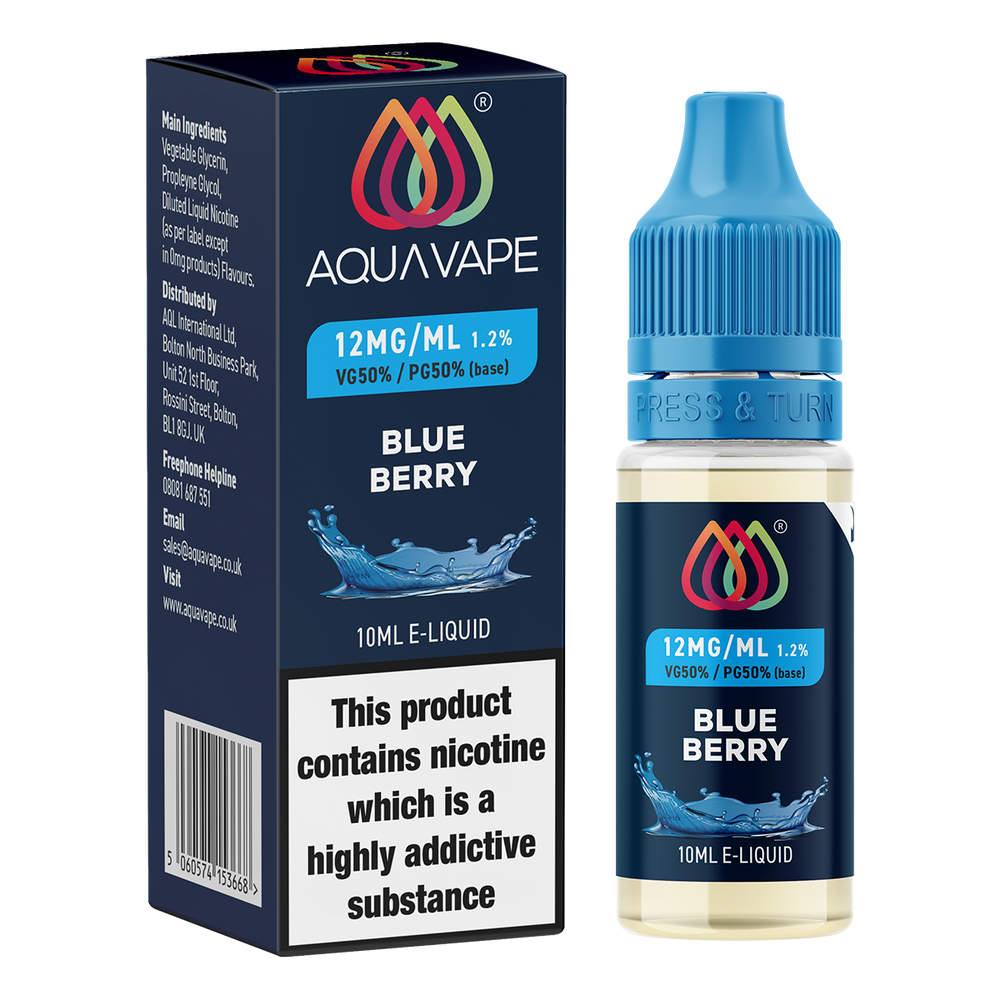 Blueberry E-Liquid by Aquavape - 10ml 12mg