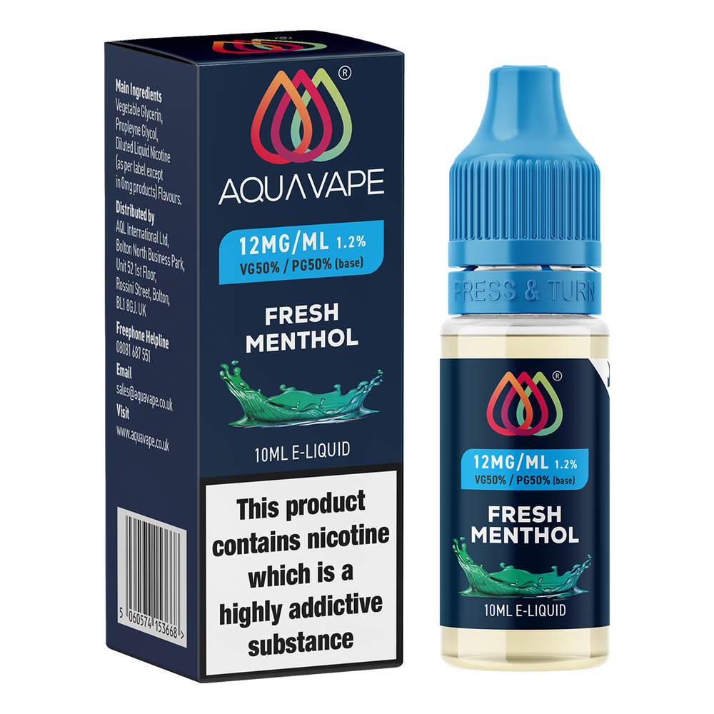 Fresh Menthol by Aquavape - 10ml 12mg