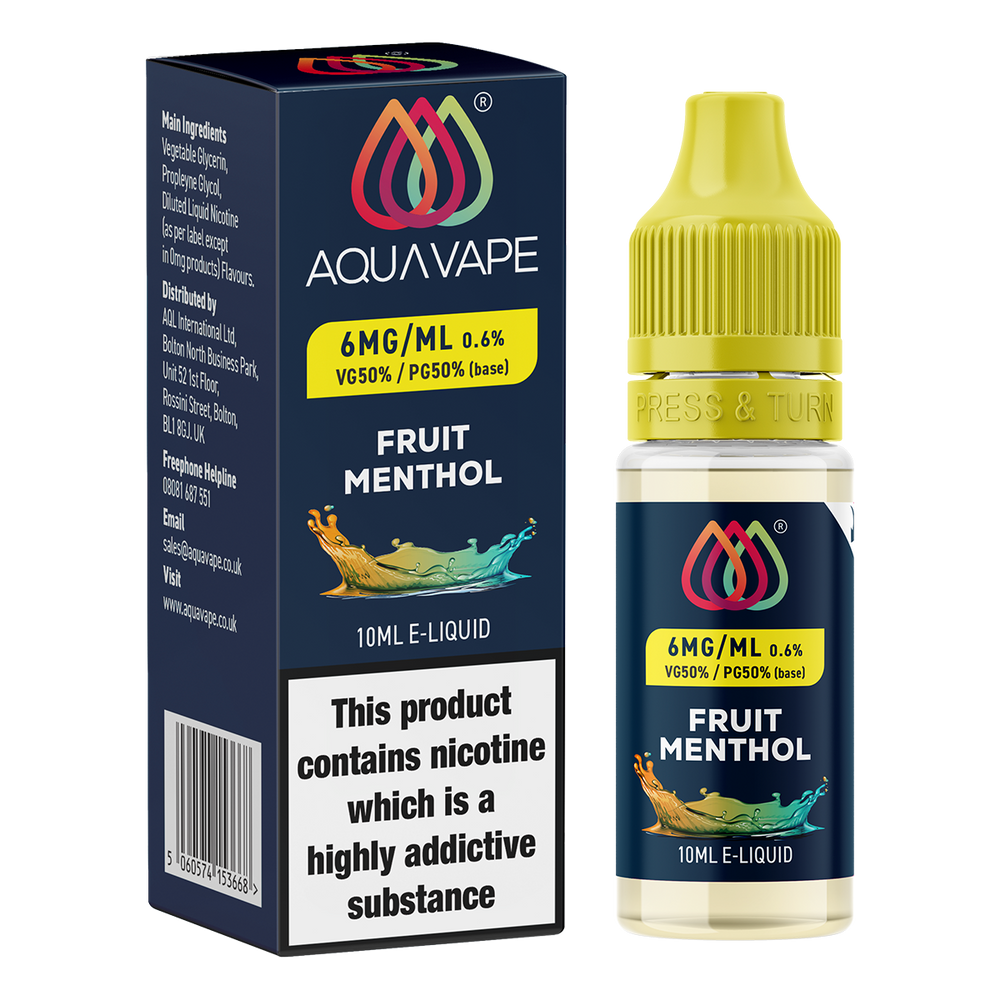 Fruit Menthol E-Liquid by Aquavape - 10ml 6mg