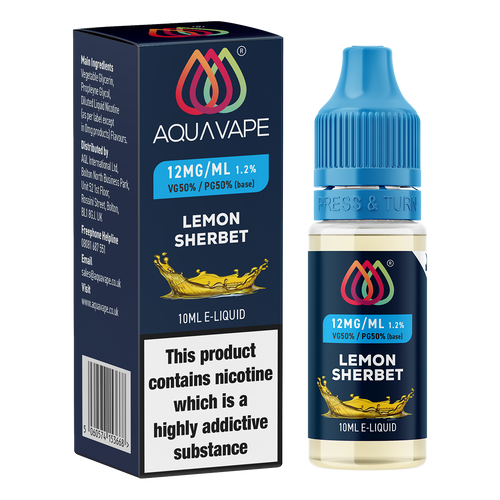 Lemon Sherbert E-Liquid by Aquavape - 10ml 12mg