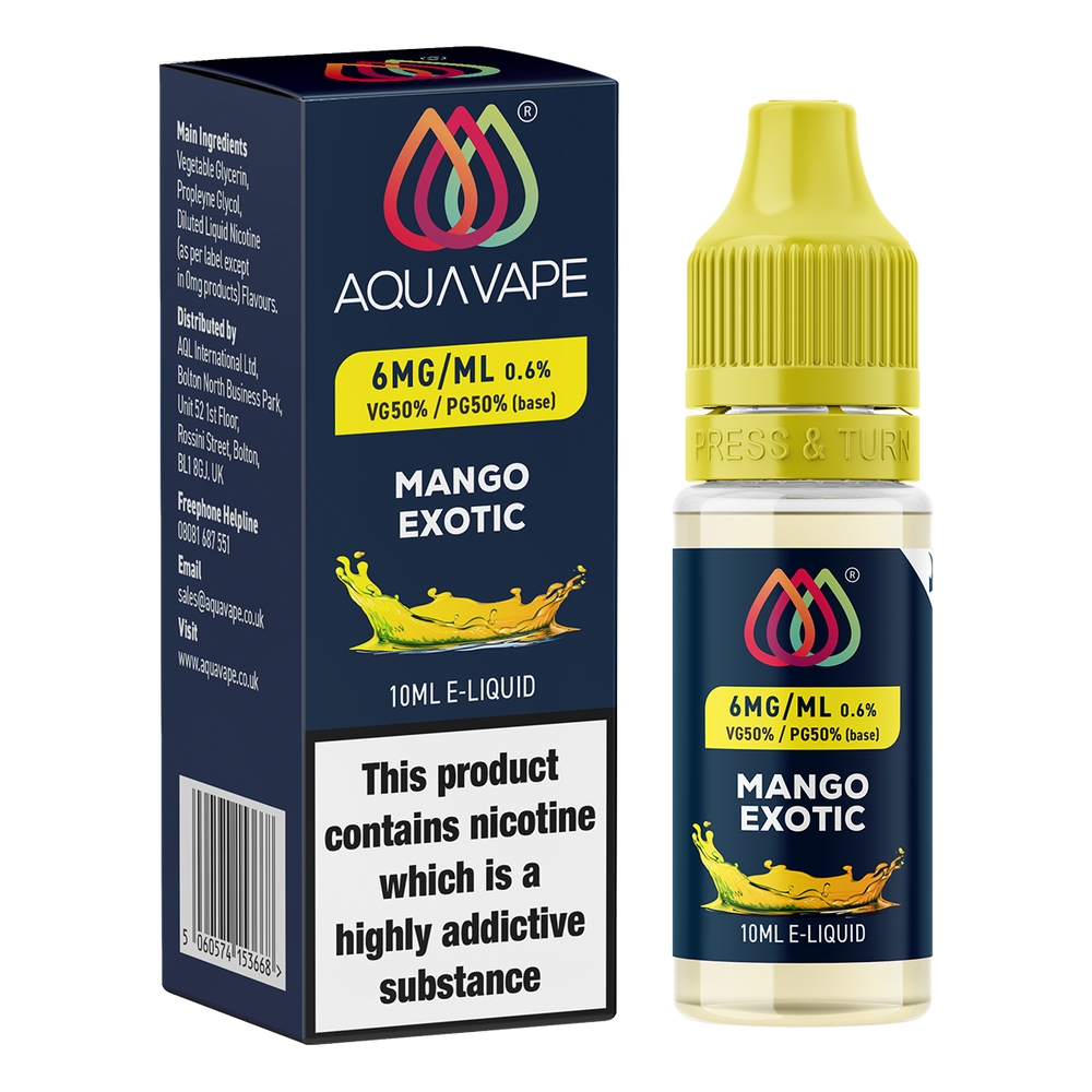 Mango Exotic E-Liquid by Aquavape - 10ml 6mg