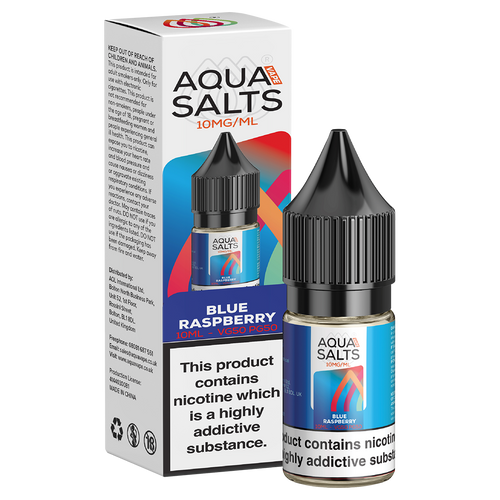 Blue Raspberry Nic Salt by Aqua Salts 10ml 10mg