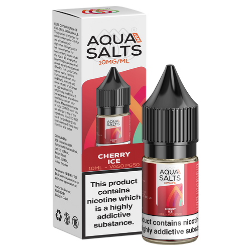 Cherry Ice Nic Salt by Aqua Salts 10ml 10mg