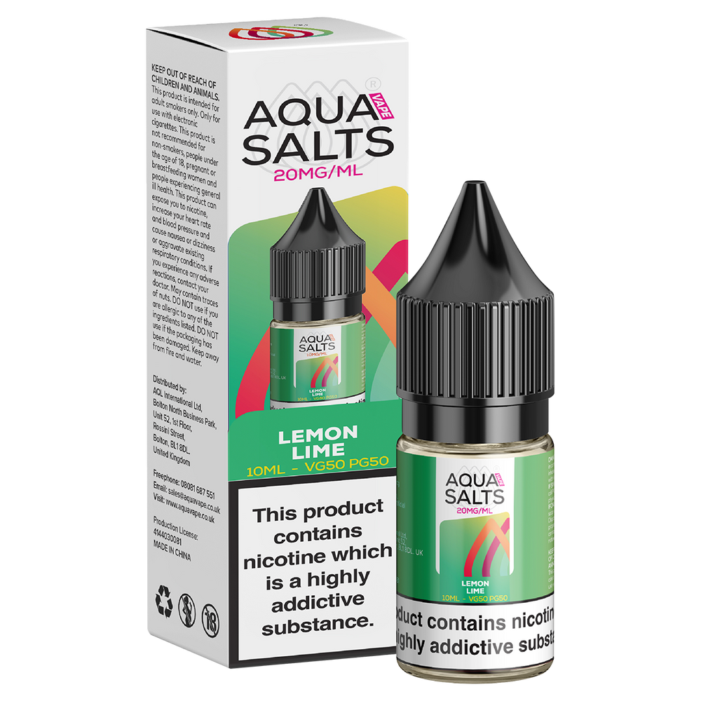 Lemon Lime Nic Salt by Aqua Salts 10ml 20mg