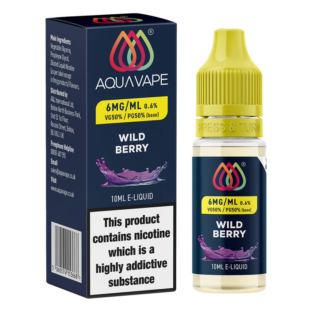 Wild Berry E-Liquid by Aquavape - 10ml 6mg