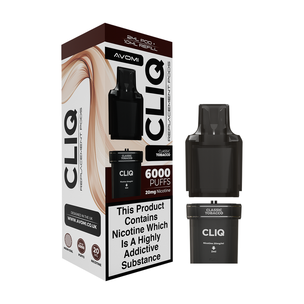 avomi cliq podpacks 6000 refill pack classic tobacco