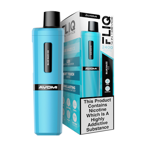 Blue Razz Ice Avomi Fliq 4in1 Vape Kit