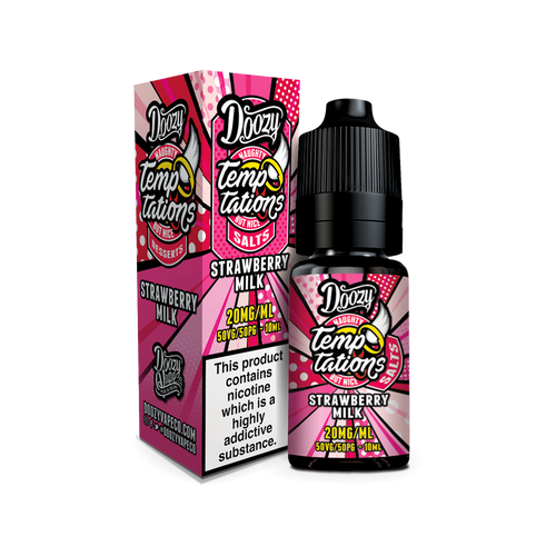 doozy temptations strawberry milk nic salt 10ml