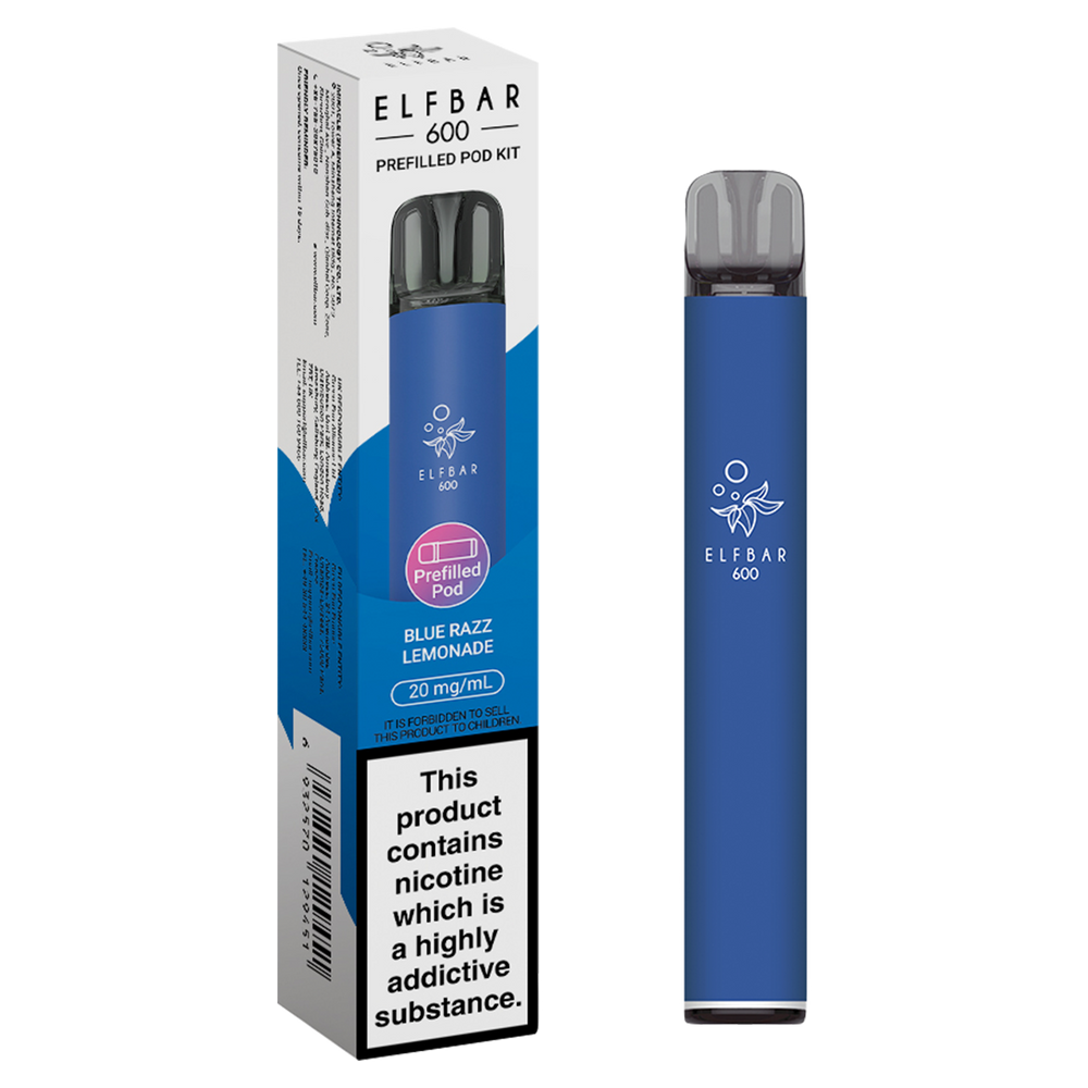 elfbar 600 prefilled pod kit blue razz lemonade