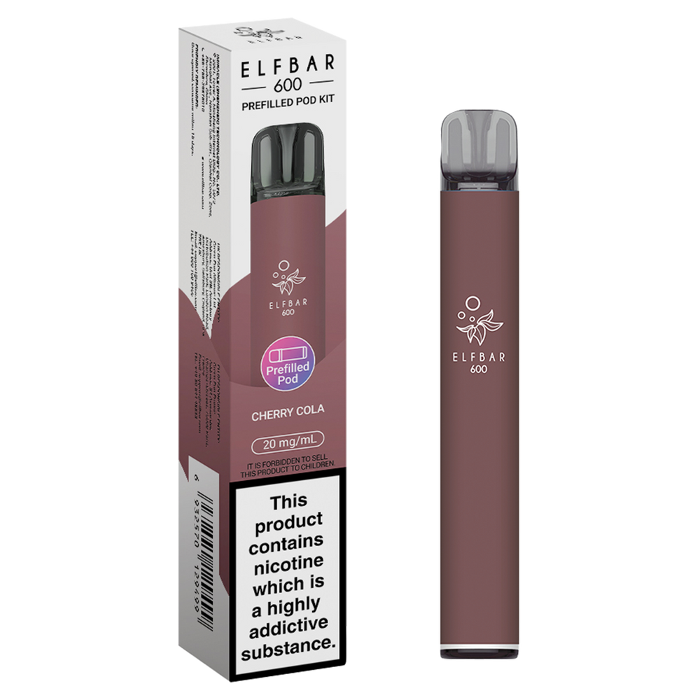 elfbar 600 prefilled pod kit cherry cola