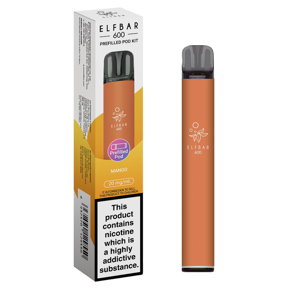 elfbar 600 prefilled pod kit mango