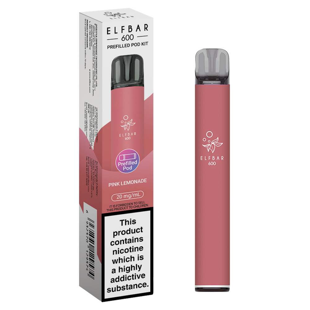 elfbar 600 prefilled pod kit pink lemonade