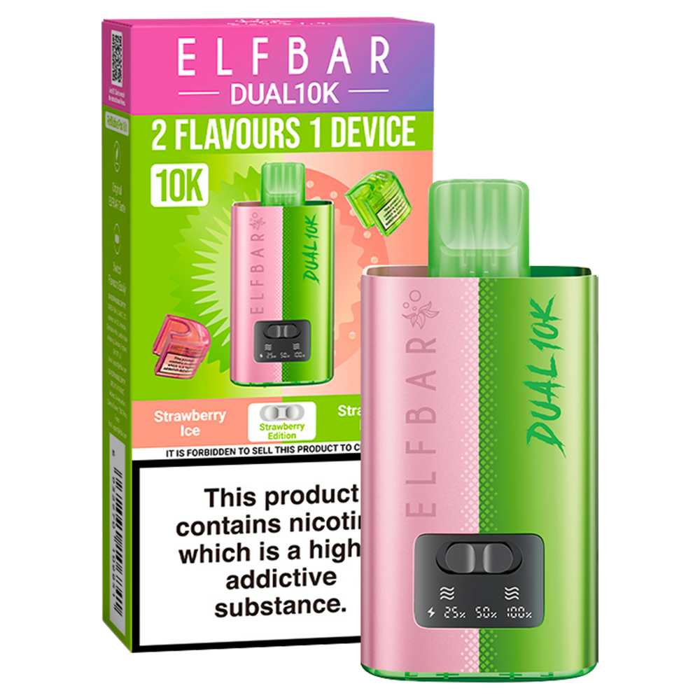 Elfbar Dual 10k Vape Kit Strawberry Edition