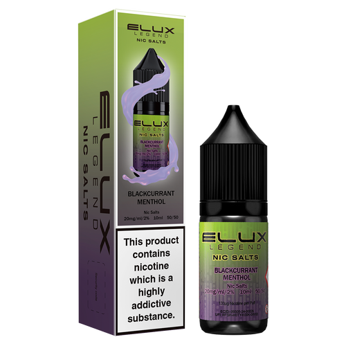 Blackcurrant Menthol Nic Salt by Elux 10ml