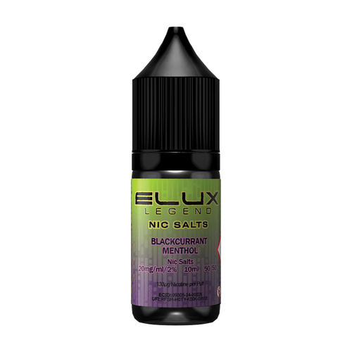 Blackcurrant Menthol Nic Salt by Elux 10ml