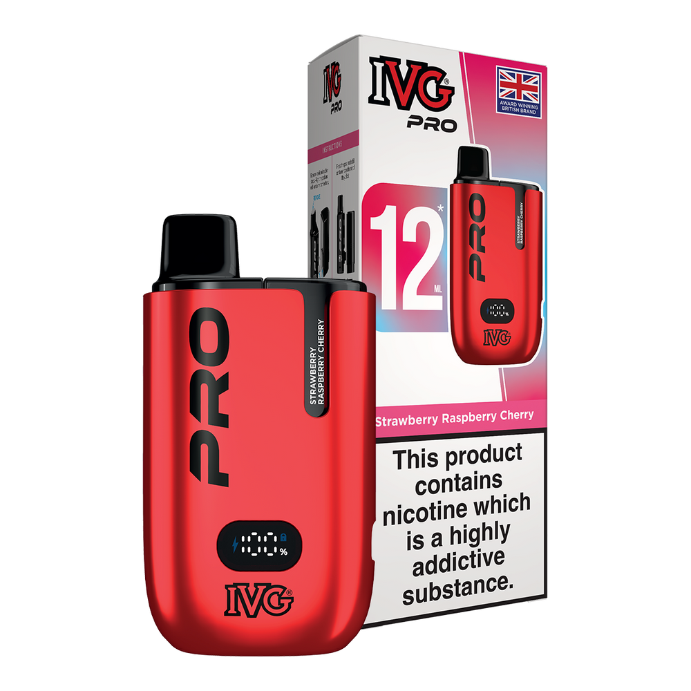 IVG Pro 12 Vape Kit Strawberry Raspberry Cherry