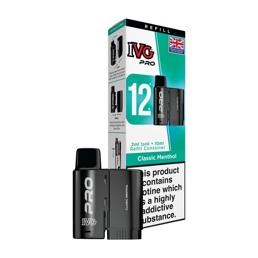 Classic Menthol IVG Pro 12 Refill Pack