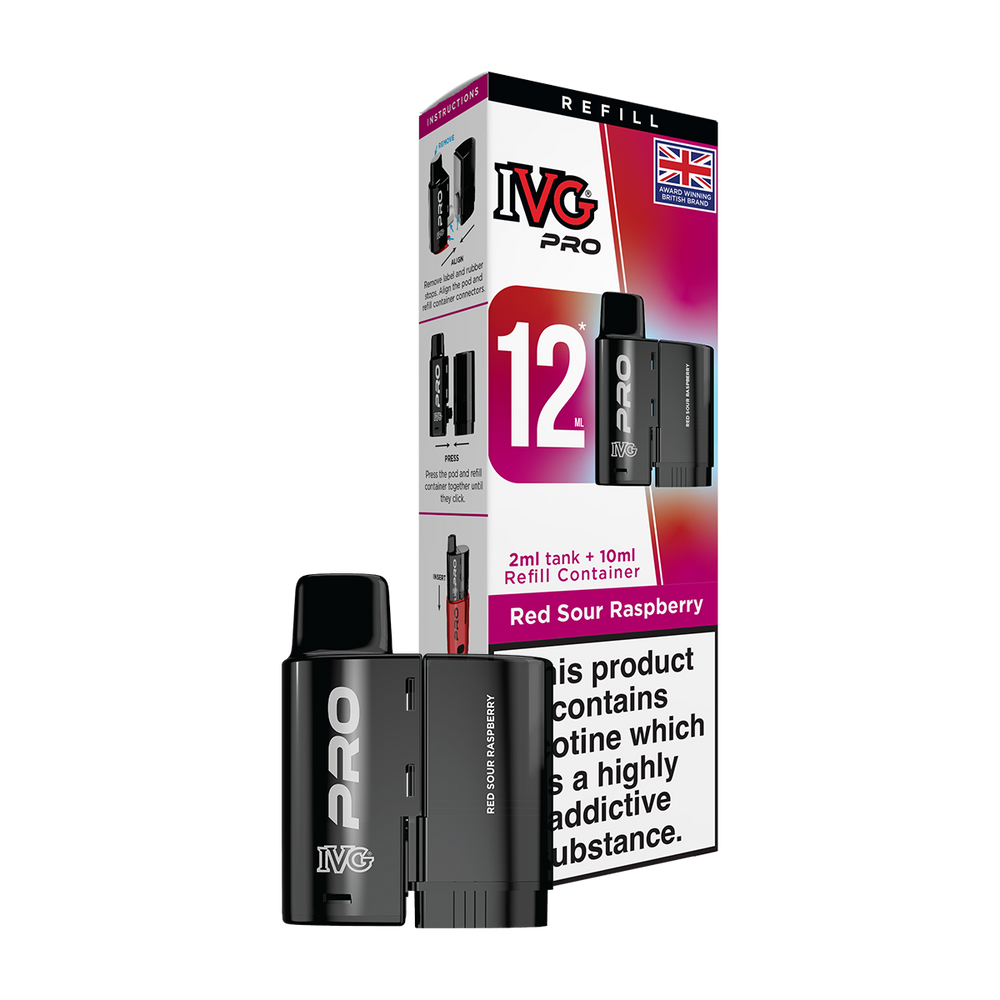 Red Sour Raspberry IVG Pro 12 Refill Pack