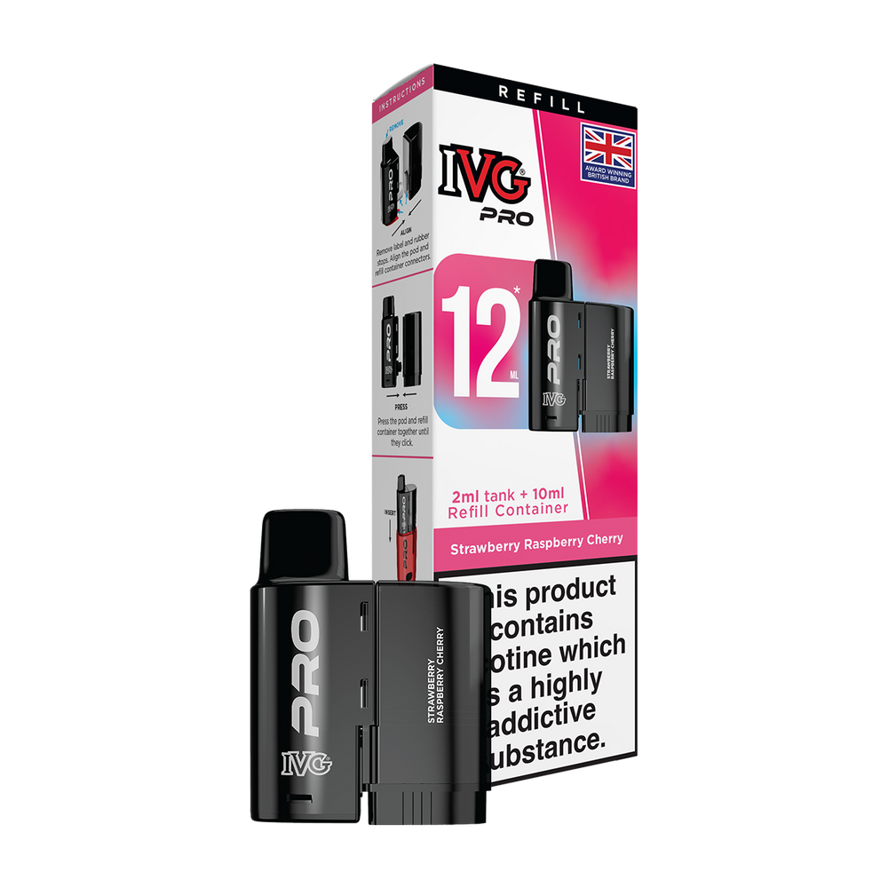 Cherry Strawberry Raspberry IVG Pro 12 Refill Pack