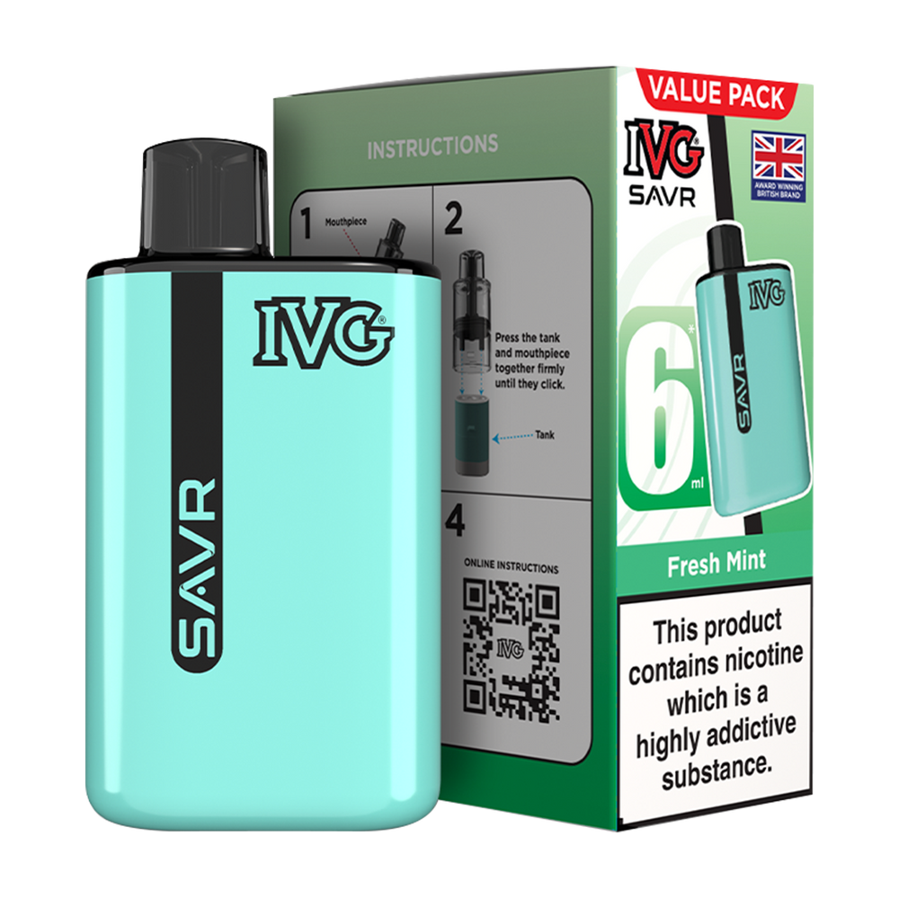 IVG SAVR Vape Kit Fresh Mint 6ml