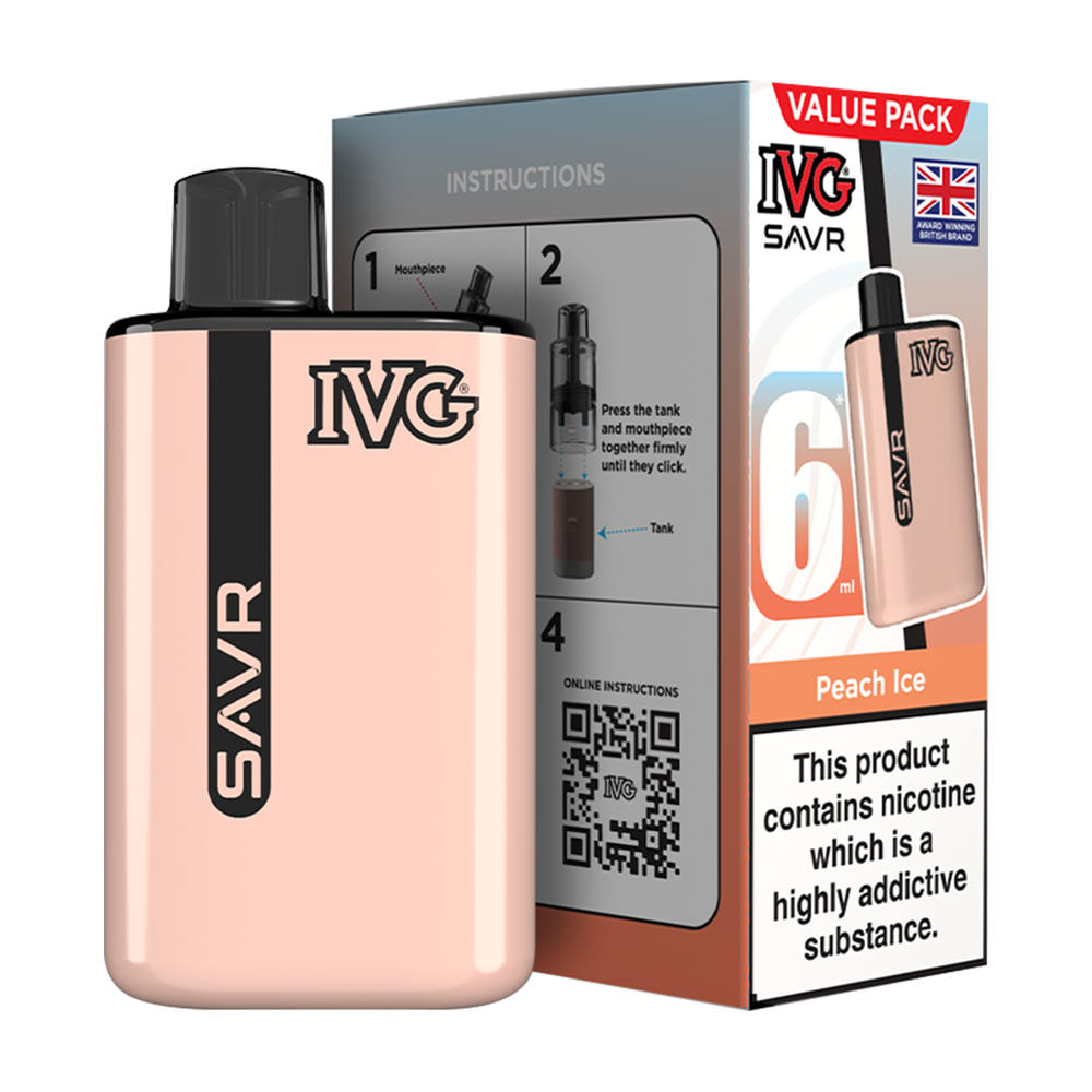 IVG SAVR Vape Kit Peach Ice 6ml