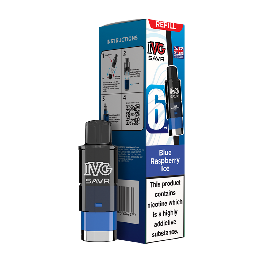 ivg savr refill box blue raspberry ice