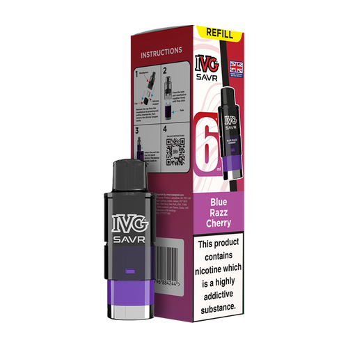 ivg savr refill box blue razz cherry