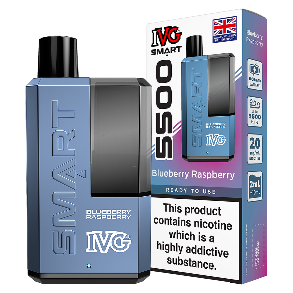 Blueberry Raspberry IVG Smart 5500 Big Puff Vape Kit