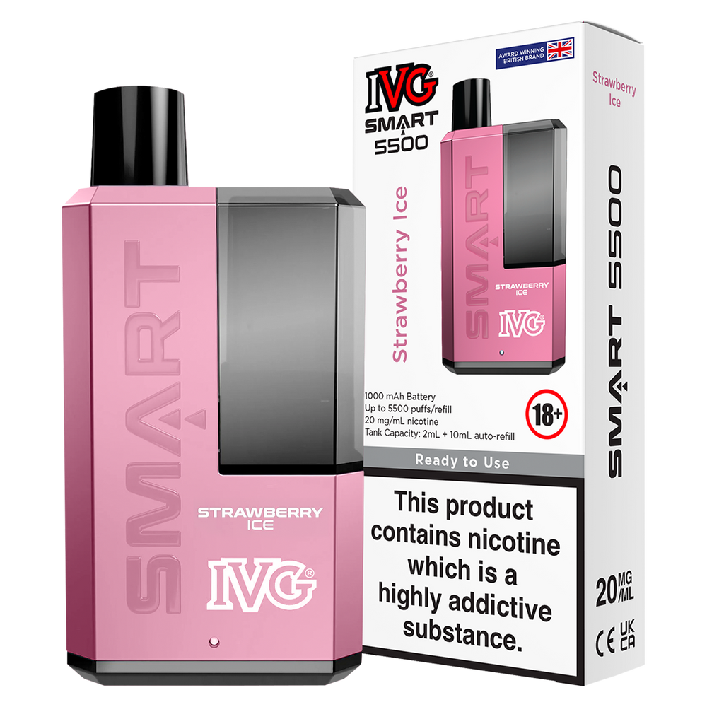 Strawberry Ice IVG Smart 5500 Big Puff Vape Kit