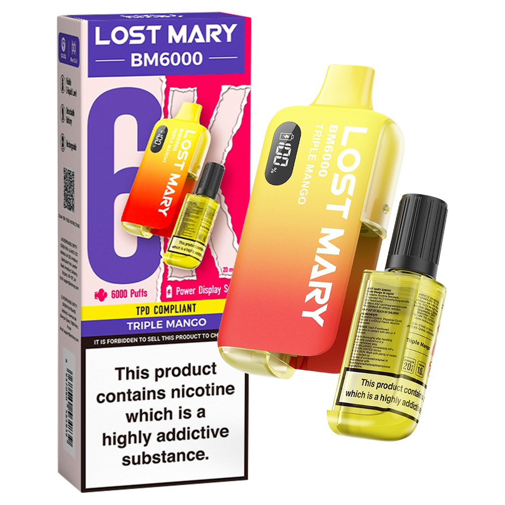 Triple Mango Lost Mary BM6000 Big Puff Vape | Get Any 3 For £30 – Vapemate