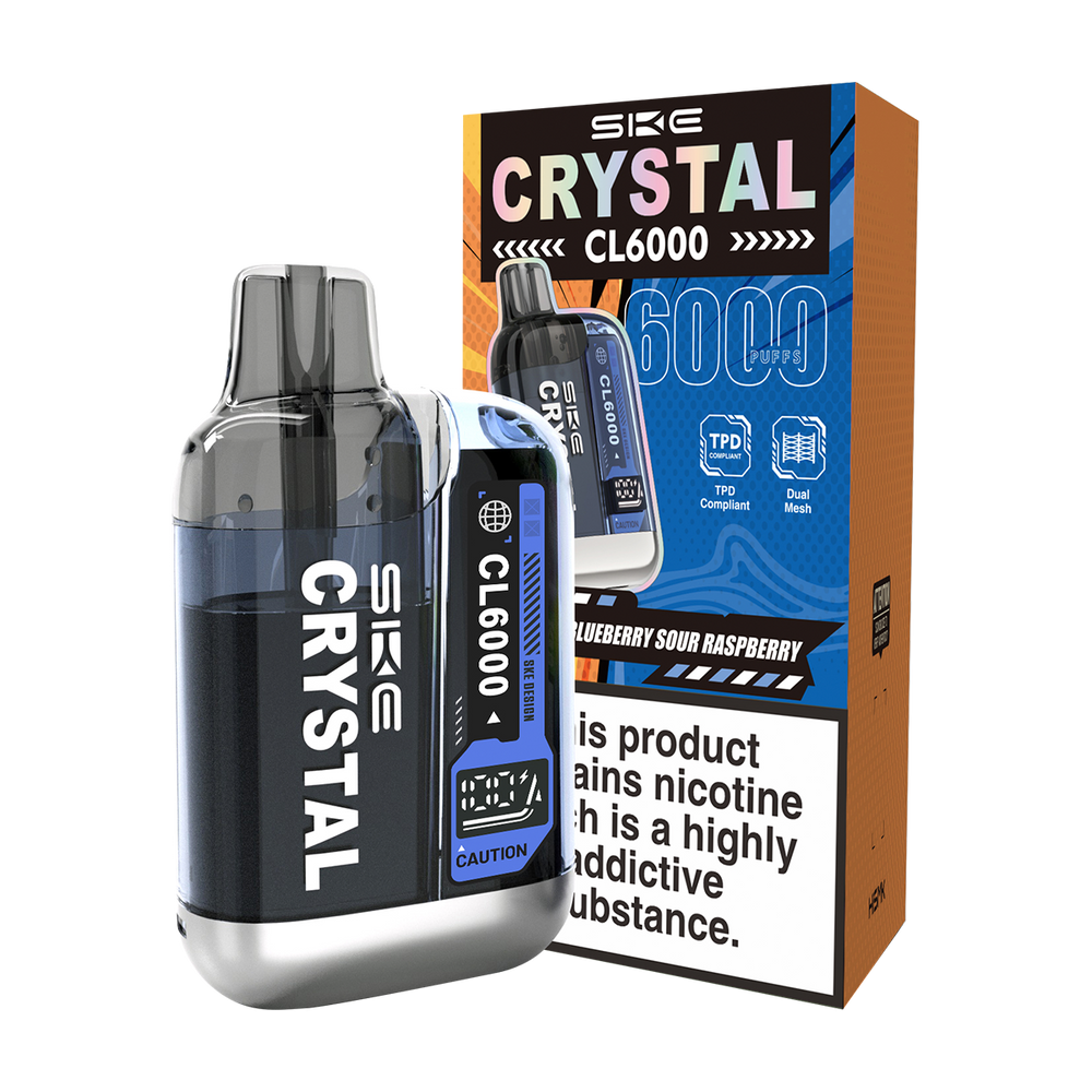 Blueberry Sour Raspberry SKE Crystal CL6000 Big Puff Vape