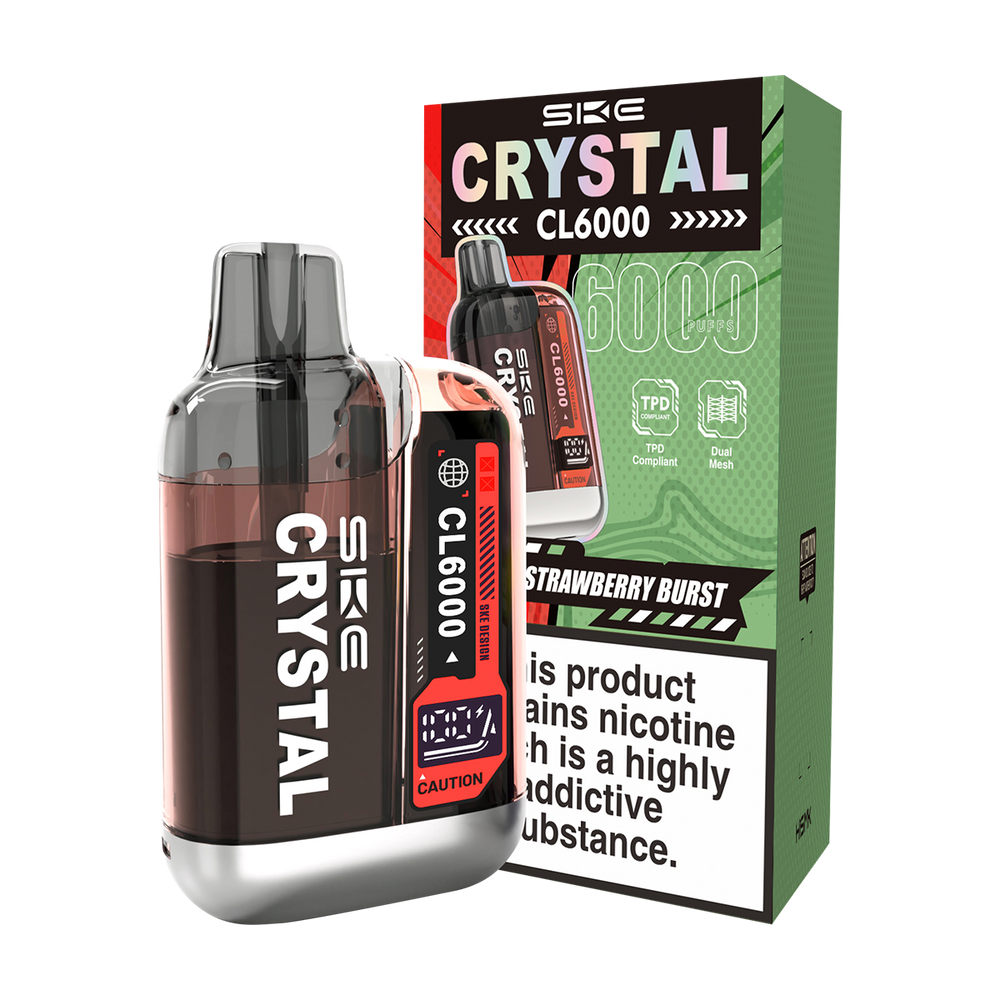 Strawberry Burst SKE Crystal CL6000 Big Puff Vape