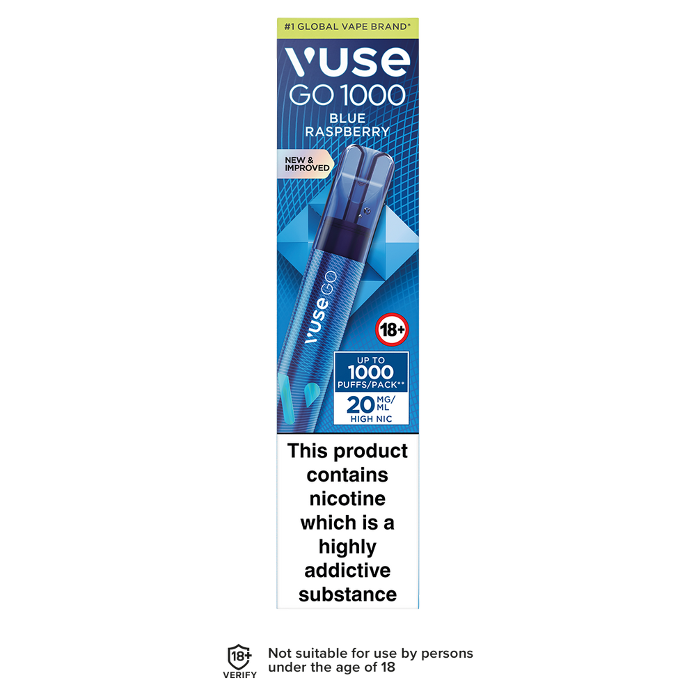 Blue Raspberry Vuse Go 1000 Disposable Vape 20mg