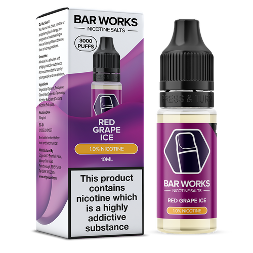 Red Grape Ice Nic Salt by Bar Works - 10ml 10mg