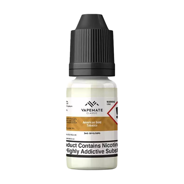 American Gold Tobacco Eliquid UK Made Vapemate